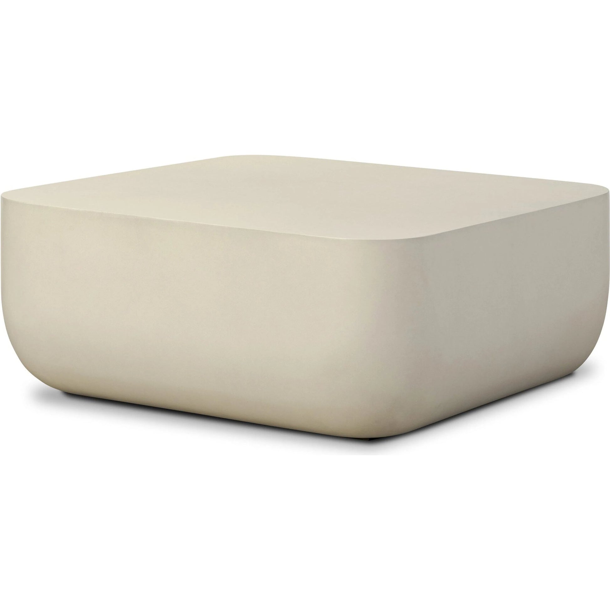 Ivan Square Coffee Table by Four Hands in white concrete. Made from solid concrete in a unique style.