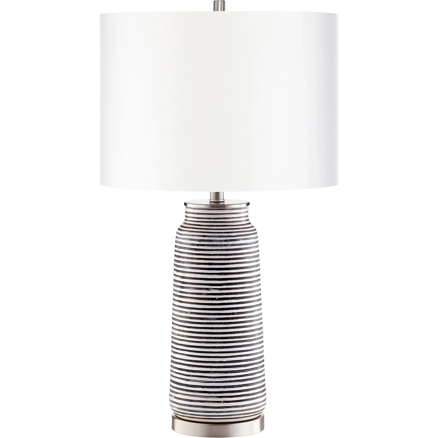 007 SR-745323 | Primary Silo | Bilbao Table Lamp by Cyan Design in satin nickel. Made from iron, ceramic in a modern style.