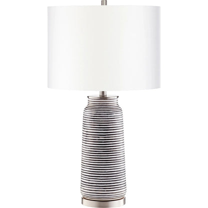 Bilbao Table Lamp by Cyan Design in satin nickel. Made from iron, ceramic in a modern style.