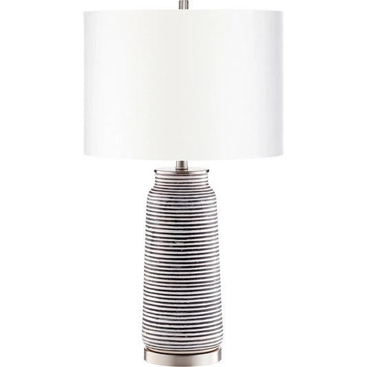 Bilbao Table Lamp by Cyan Design in satin nickel. Made from iron, ceramic in a modern style.