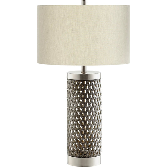 Fiore Table Lamp by Cyan Design in satin nickel. Made from iron in a modern style.