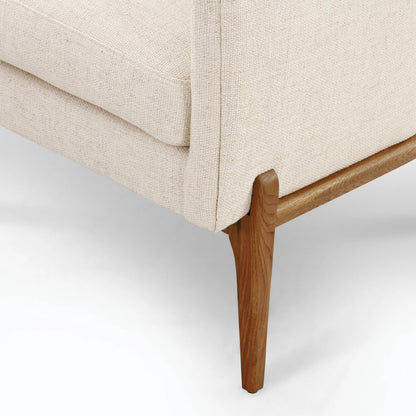 Copeland Chair by Four Hands in orly natural and black oak. Made from 100% polyester, solid oak in a transitional style.