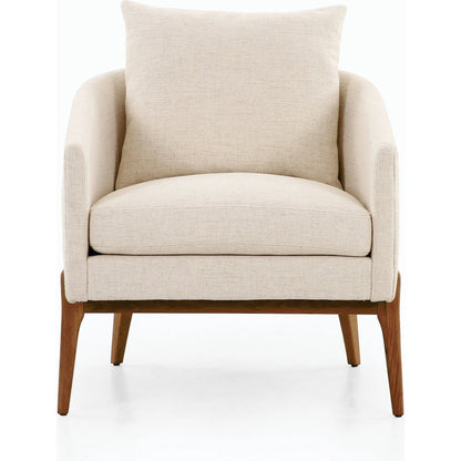 Copeland Chair by Four Hands in orly natural and black oak. Made from 100% polyester, solid oak in a transitional style.