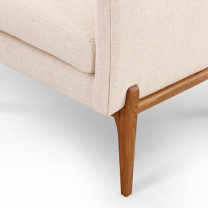 Copeland Chair by Four Hands in orly natural and black oak. Made from 100% polyester, solid oak in a transitional style.