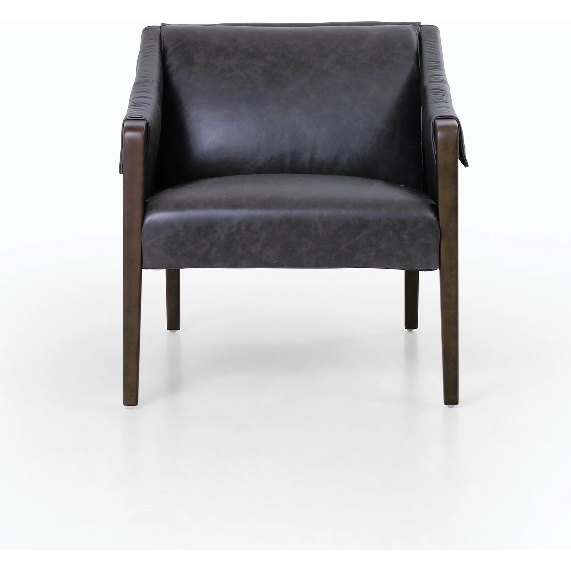 Bauer Chair by Four Hands in thames cream and distressed natural. Made from 66% polyester, 19% acrylic, 15% flax, linen, solid parawood, top grain leather in a modern style.