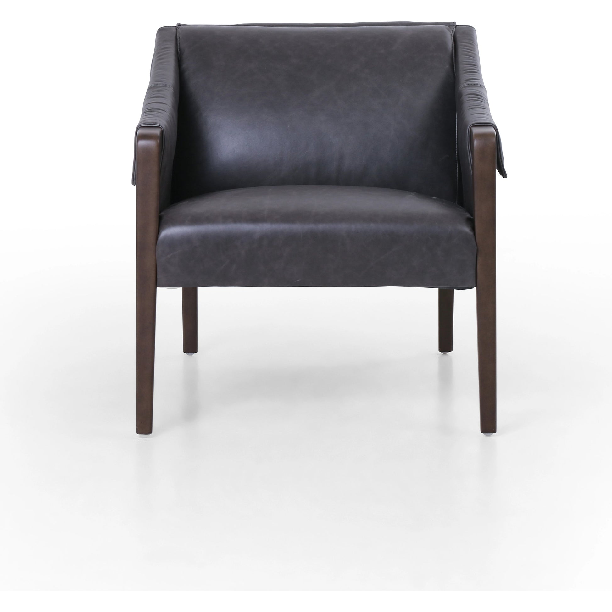 Bauer Chair by Four Hands in thames cream and distressed natural. Made from 66% polyester, 19% acrylic, 15% flax, linen, solid parawood, top grain leather in a modern style.