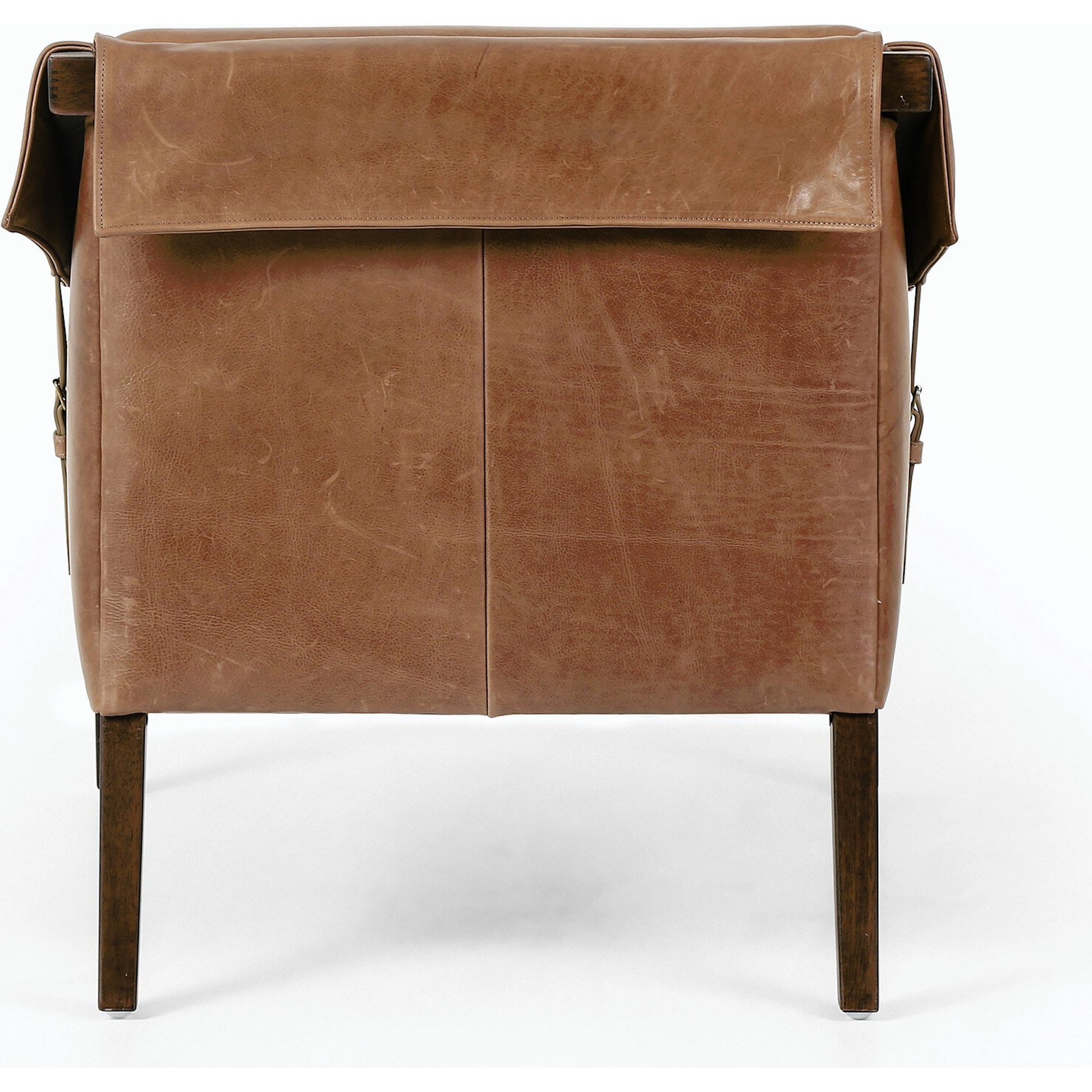 Bauer Chair by Four Hands in thames cream and distressed natural. Made from 66% polyester, 19% acrylic, 15% flax, linen, solid parawood, top grain leather in a modern style.