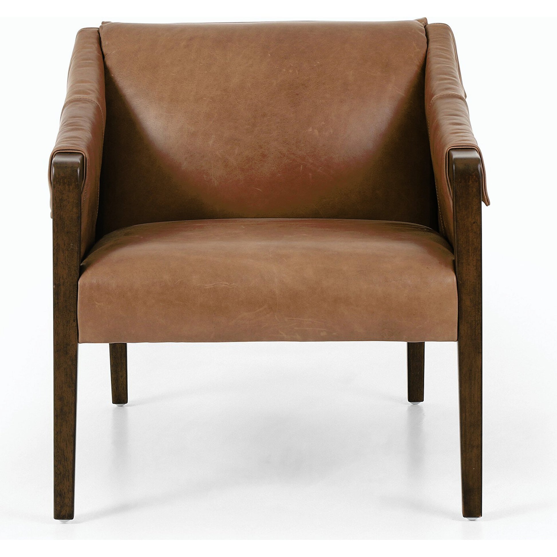 Bauer Chair by Four Hands in thames cream and distressed natural. Made from 66% polyester, 19% acrylic, 15% flax, linen, solid parawood, top grain leather in a modern style.