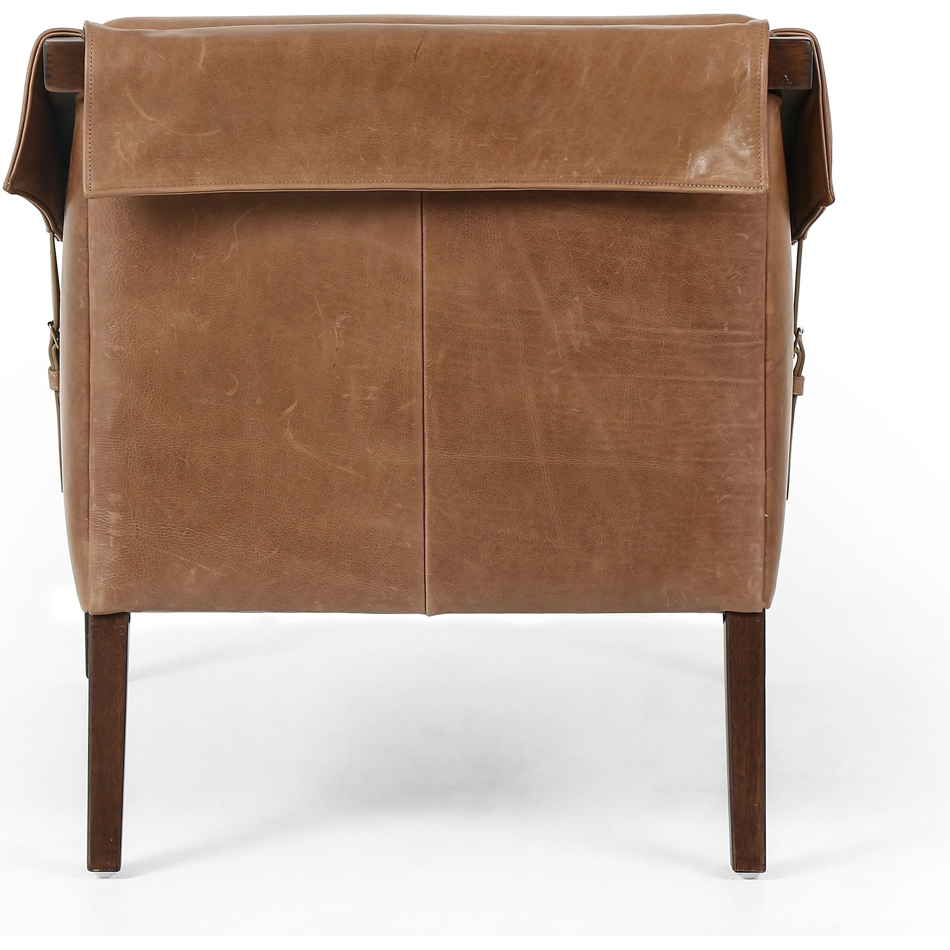 Bauer Chair by Four Hands in thames cream and distressed natural. Made from 66% polyester, 19% acrylic, 15% flax, linen, solid parawood, top grain leather in a modern style.