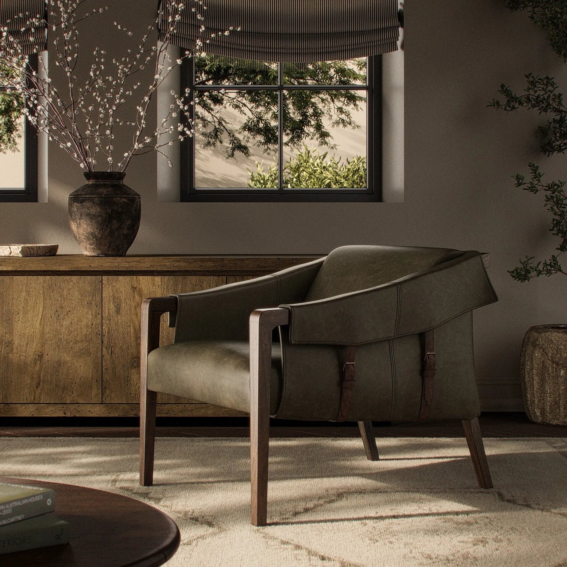 Bauer Chair by Four Hands in distressed natural. Made from unique in a modern style.