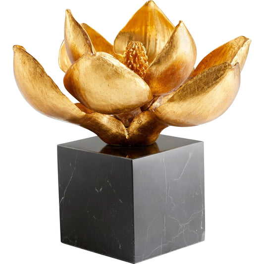 Edelweiss Sculpture by Cyan Design in gold, black. Made from marble, resin in a transitional style.