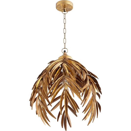 Palma Pendant by Cyan Design in aged brass. Made from iron in a coastal style.