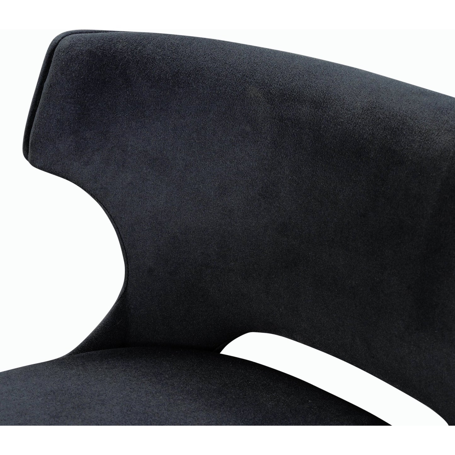 007 SI-2137621 | Closeup | Task Swivel Stool by Four Hands in modern velvet shadow, warm nettlewood. Made from 100% polyester, solid nettlewood, stainless steel in a modern style.