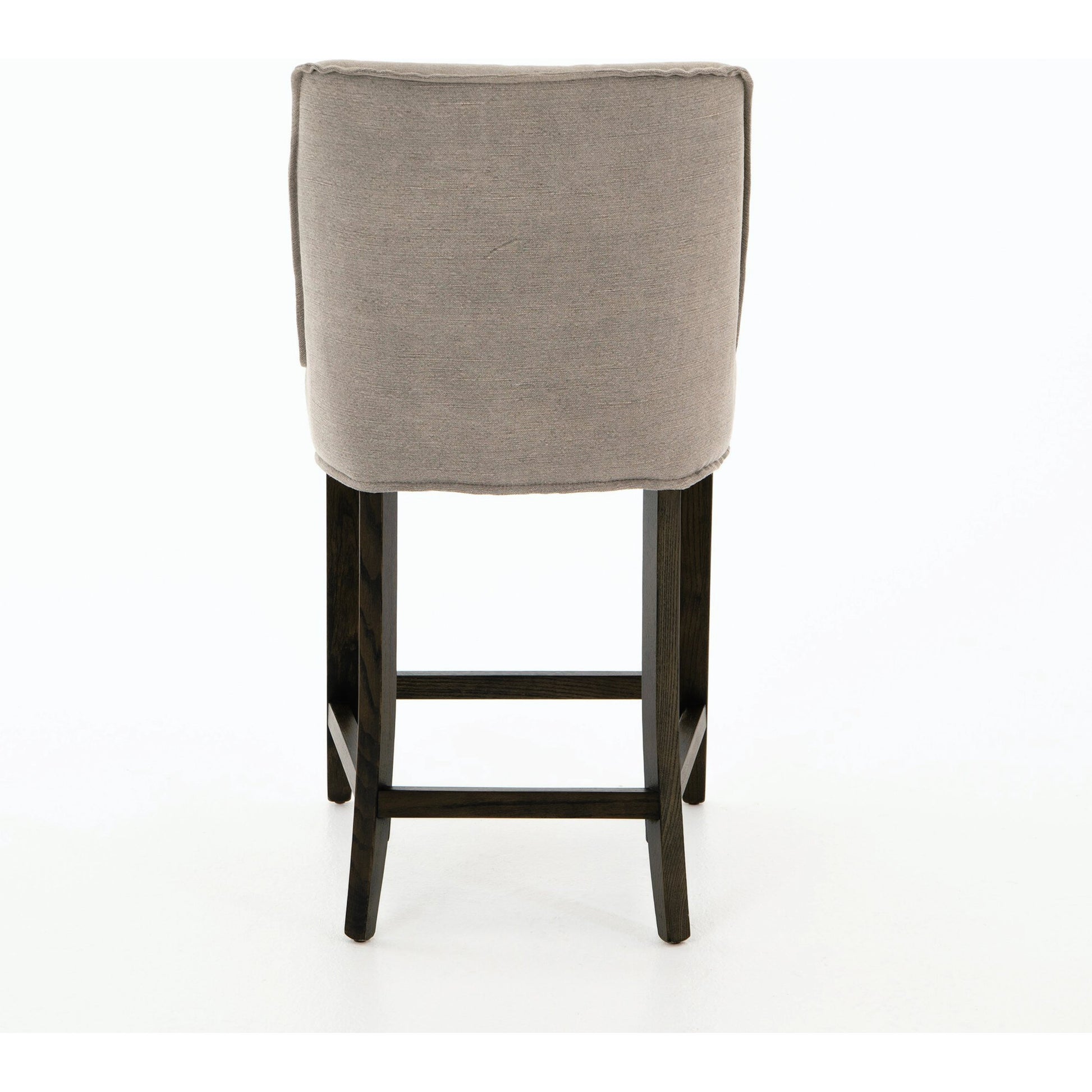 Aria Counter Stool by Four Hands in sienna chestnut. Made from top grain leather, solid nettlewood, 100% polyester in a modern style.