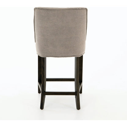 Aria Counter Stool by Four Hands in sienna chestnut. Made from top grain leather, solid nettlewood, 100% polyester in a modern style.