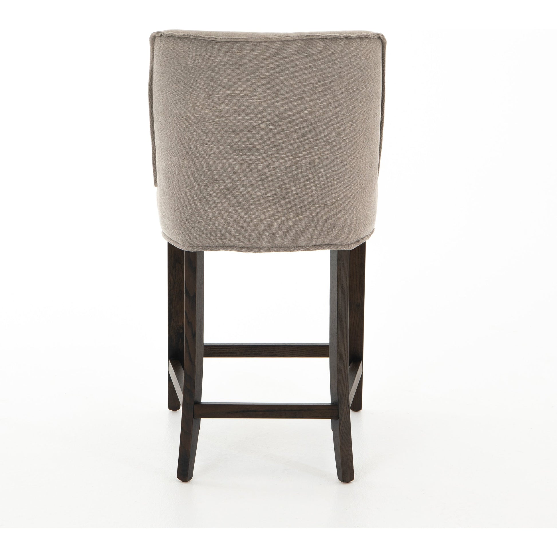Aria Counter Stool by Four Hands in sienna chestnut. Made from top grain leather, solid nettlewood, 100% polyester in a modern style.
