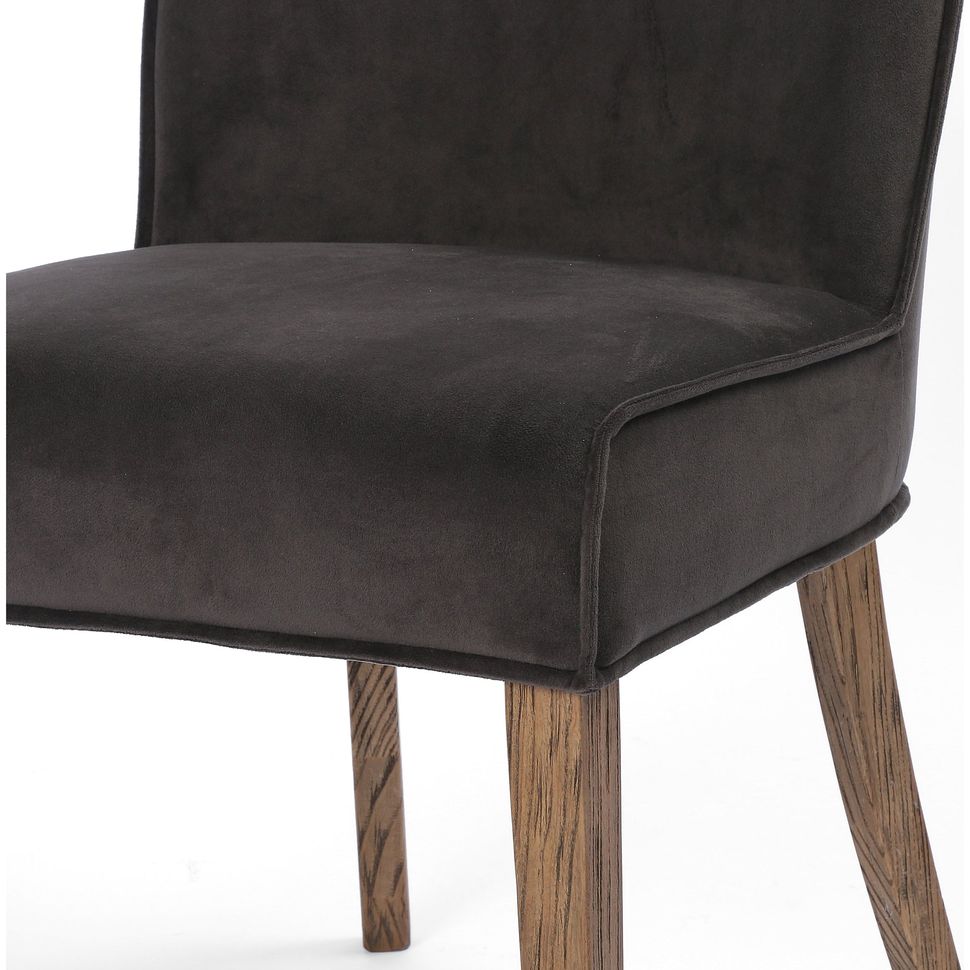 Aria Dining Chair by Four Hands in sienna chestnut, warm nettlewood and sienna chestnut. Made from top grain leather, solid nettlewood, 100% polyester in a modern style.