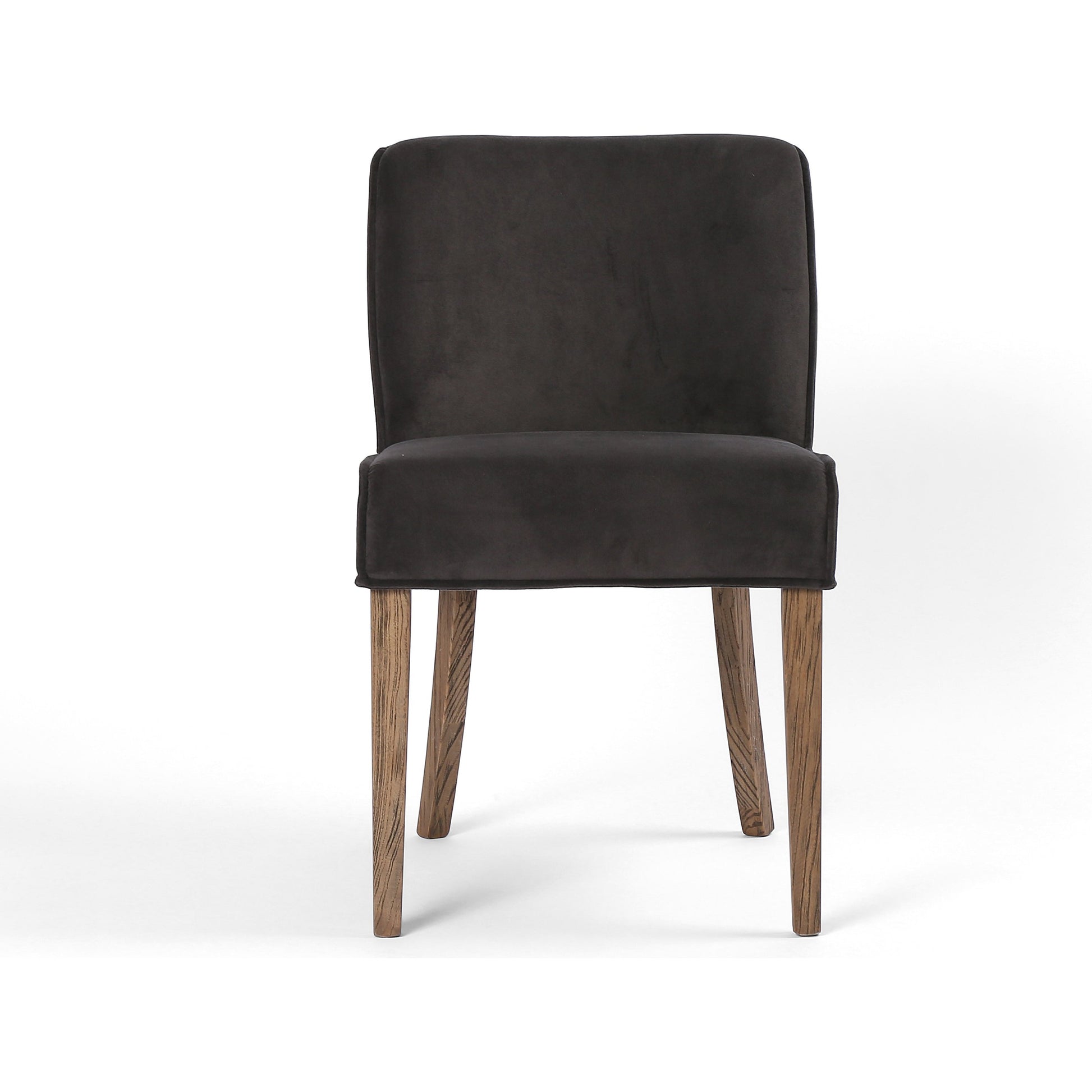 Aria Dining Chair by Four Hands in sienna chestnut, warm nettlewood and sienna chestnut. Made from top grain leather, solid nettlewood, 100% polyester in a modern style.