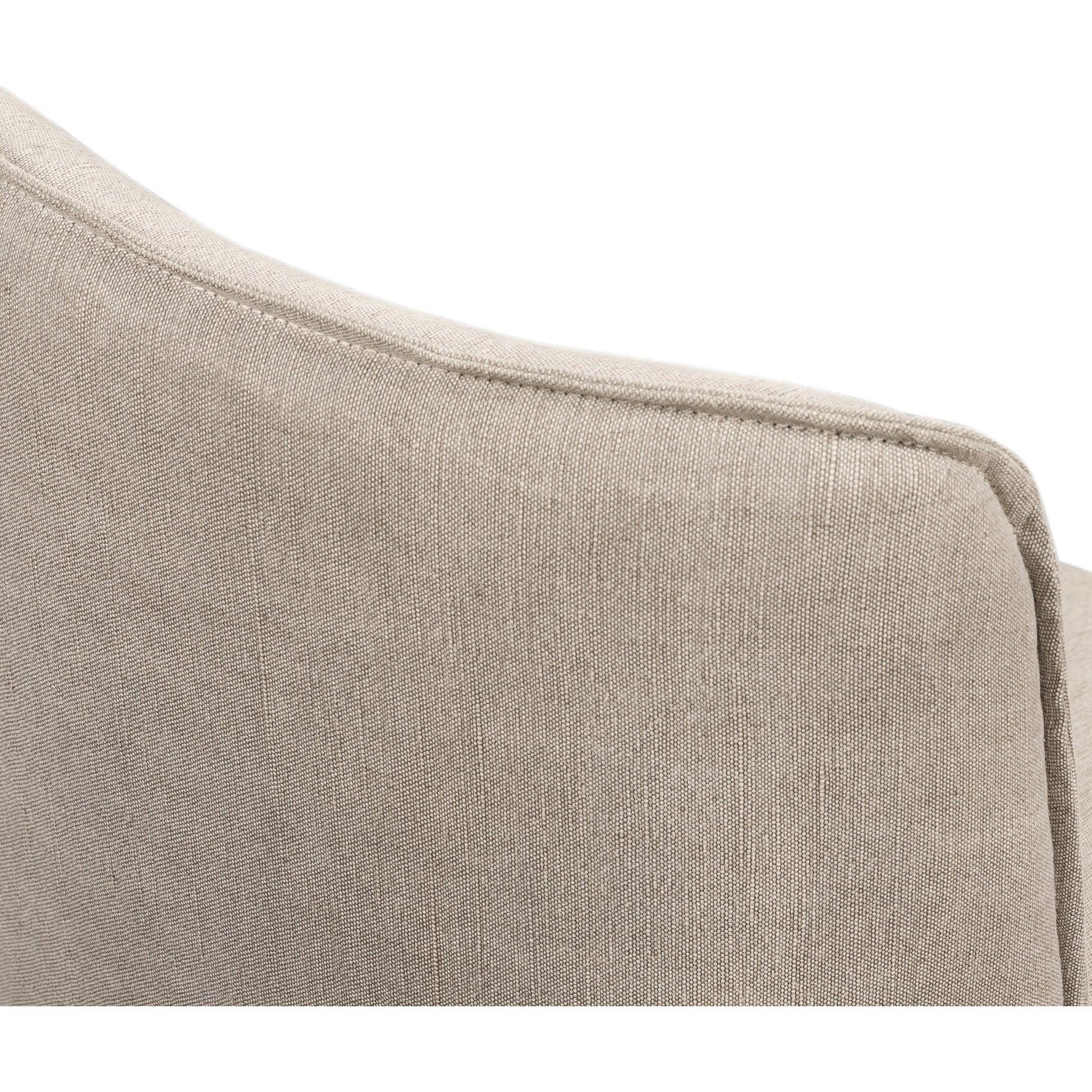 Aria Dining Chair by Four Hands in sienna chestnut, warm nettlewood and sienna chestnut. Made from top grain leather, solid nettlewood, 100% polyester in a modern style.
