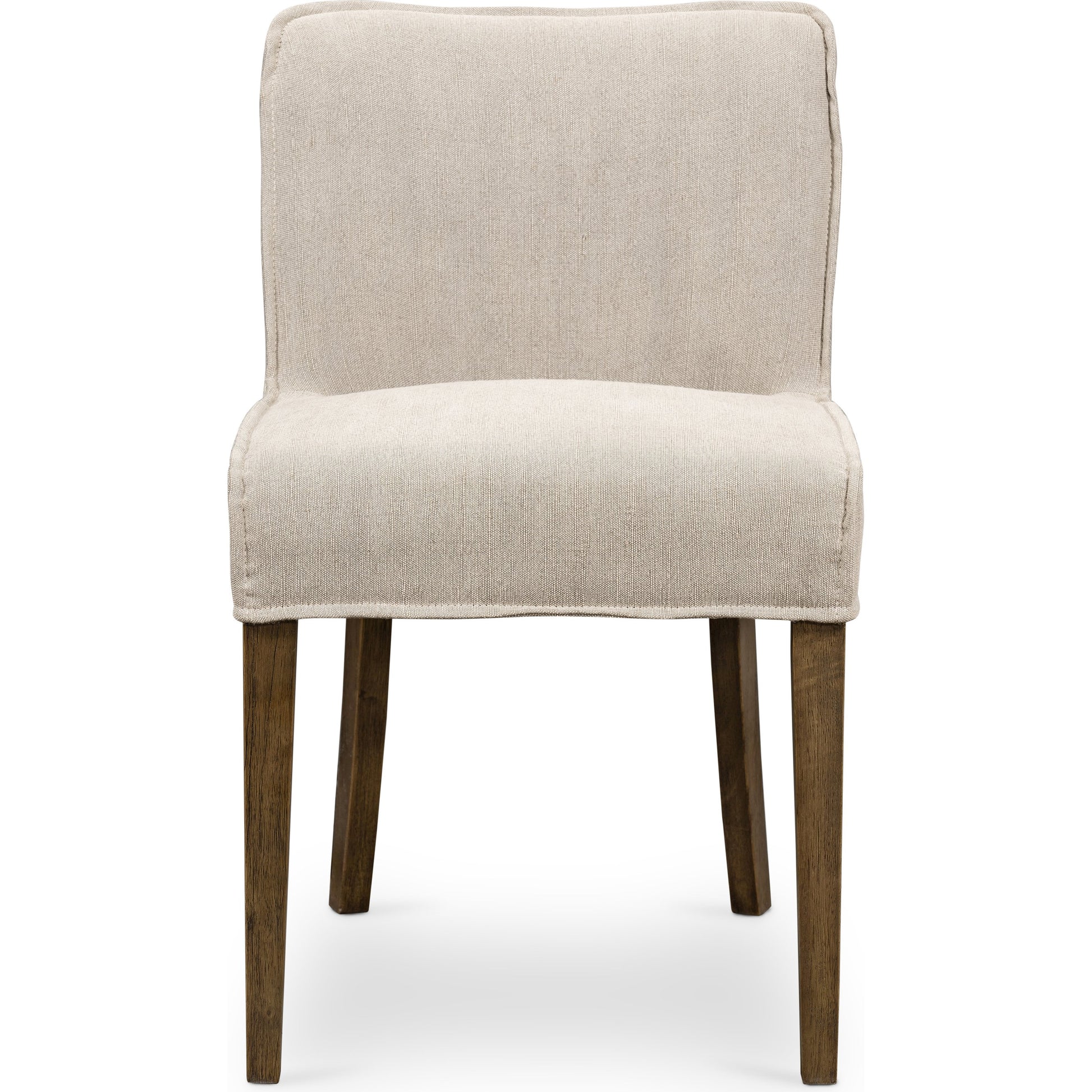 Aria Dining Chair by Four Hands in sienna chestnut, warm nettlewood and sienna chestnut. Made from top grain leather, solid nettlewood, 100% polyester in a modern style.