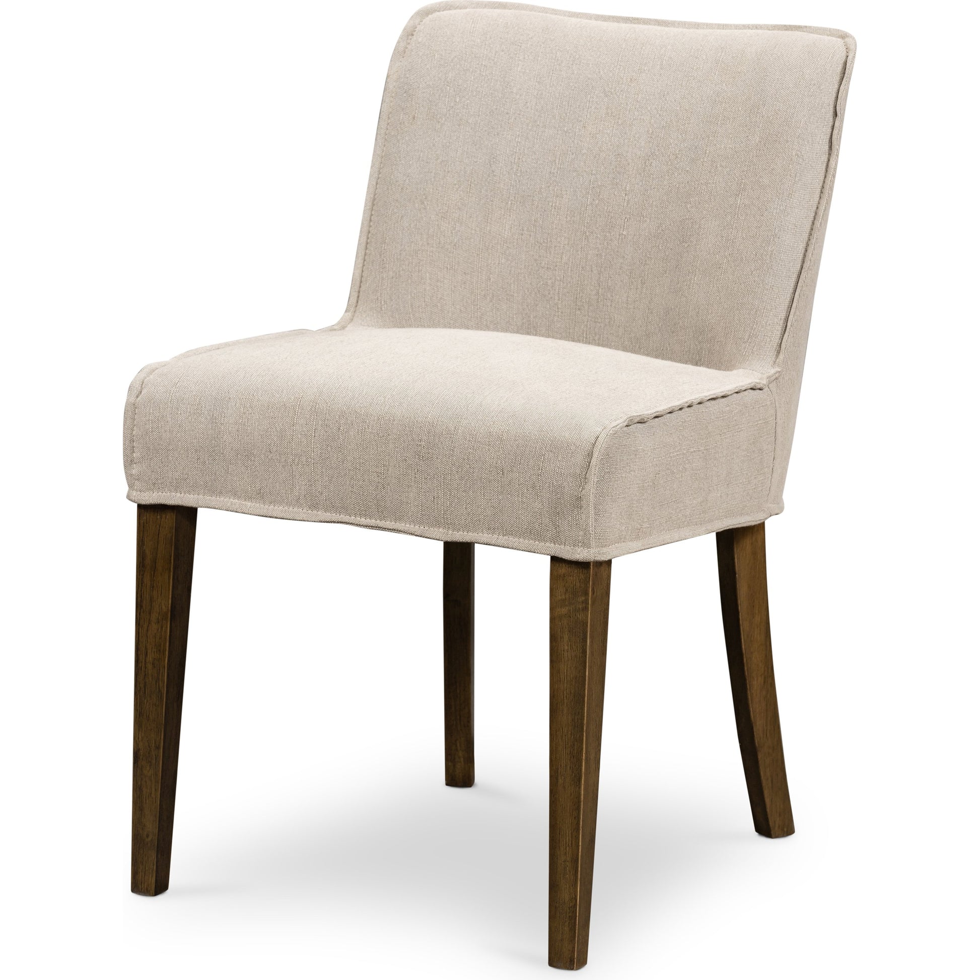 Aria Dining Chair by Four Hands in sienna chestnut, warm nettlewood and sienna chestnut. Made from top grain leather, solid nettlewood, 100% polyester in a modern style.