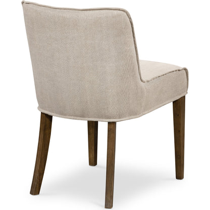 Aria Dining Chair by Four Hands in sienna chestnut, warm nettlewood and sienna chestnut. Made from top grain leather, solid nettlewood, 100% polyester in a modern style.