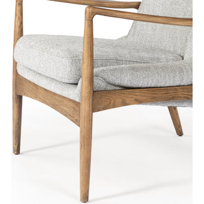 Braden Chair by Four Hands. Made from top grain leather, solid oak, 100% polyester in a modern style.