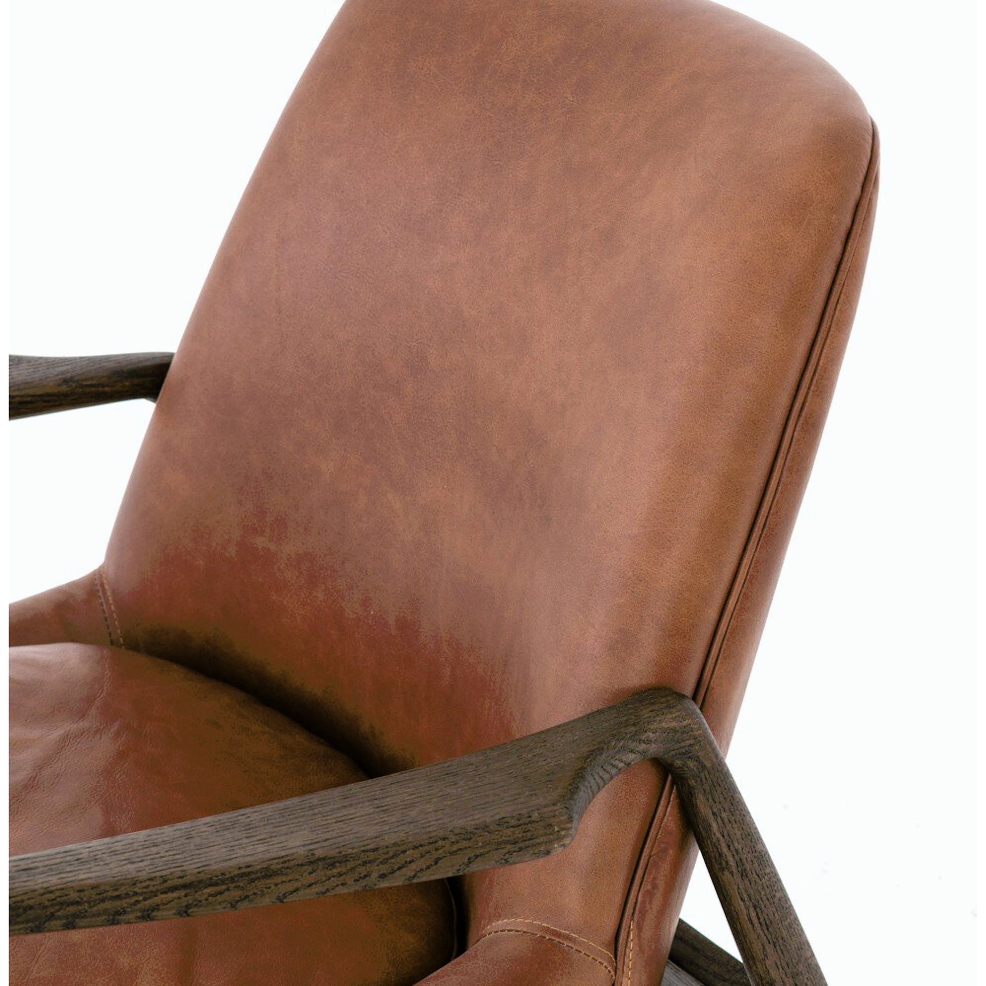 Braden Chair by Four Hands. Made from top grain leather, solid oak, 100% polyester in a modern style.