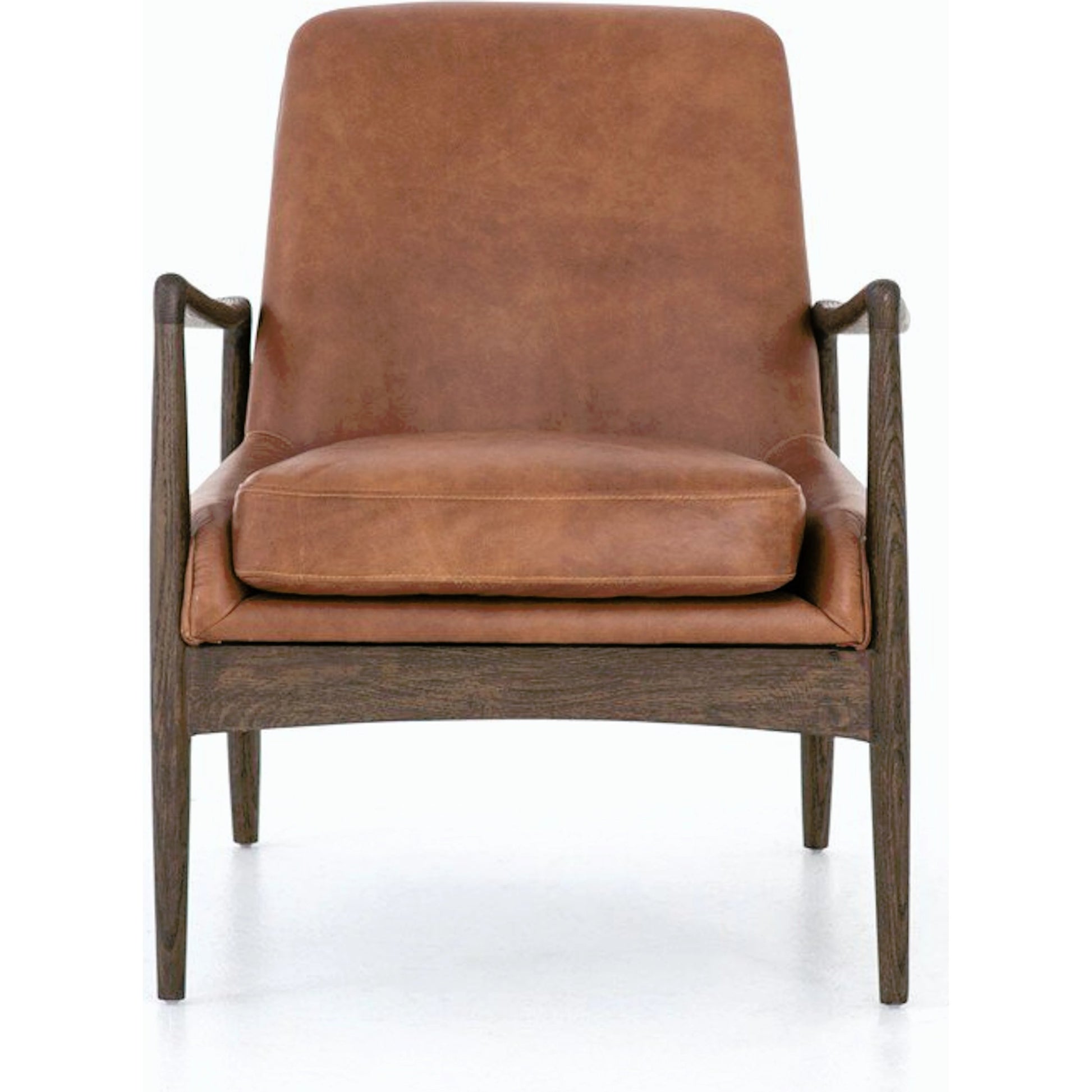 Braden Chair by Four Hands. Made from top grain leather, solid oak, 100% polyester in a modern style.