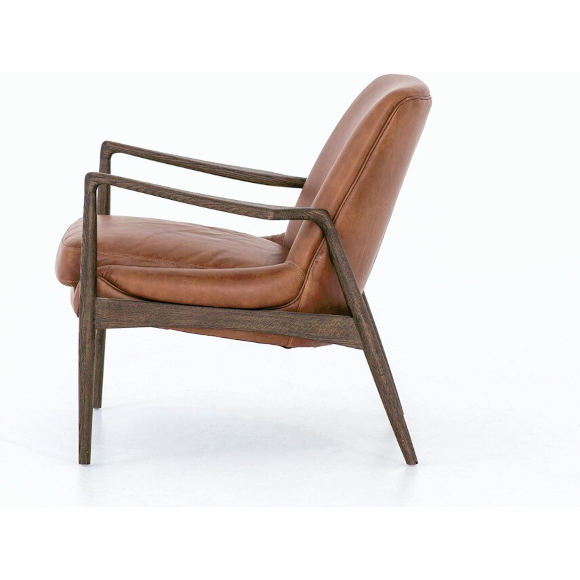 Braden Chair by Four Hands. Made from top grain leather, solid oak, 100% polyester in a modern style.