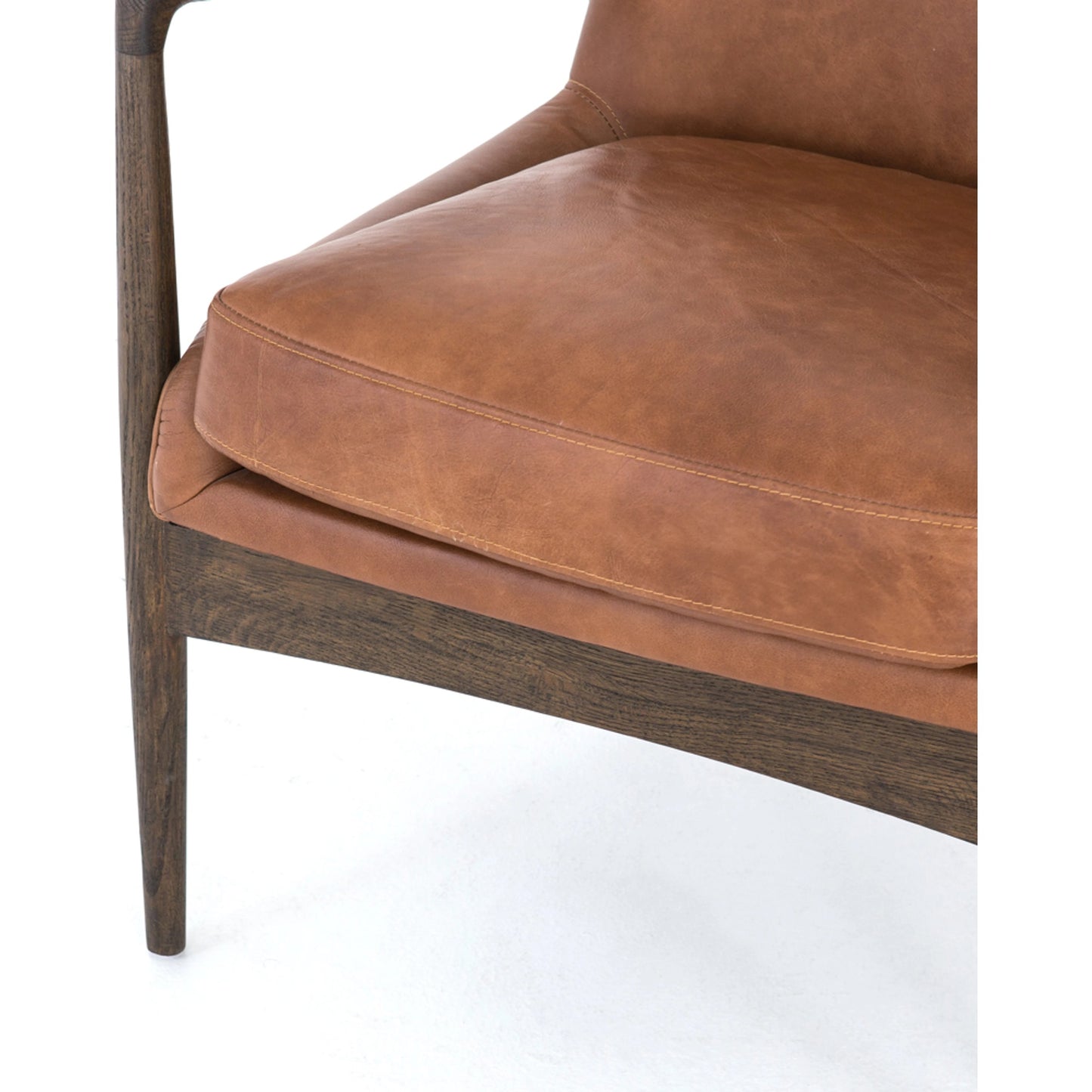 027 SI-1980130 | Additional Silo | Braden Chair by Four Hands. Made from top grain leather, solid oak, 100% polyester in a modern style.