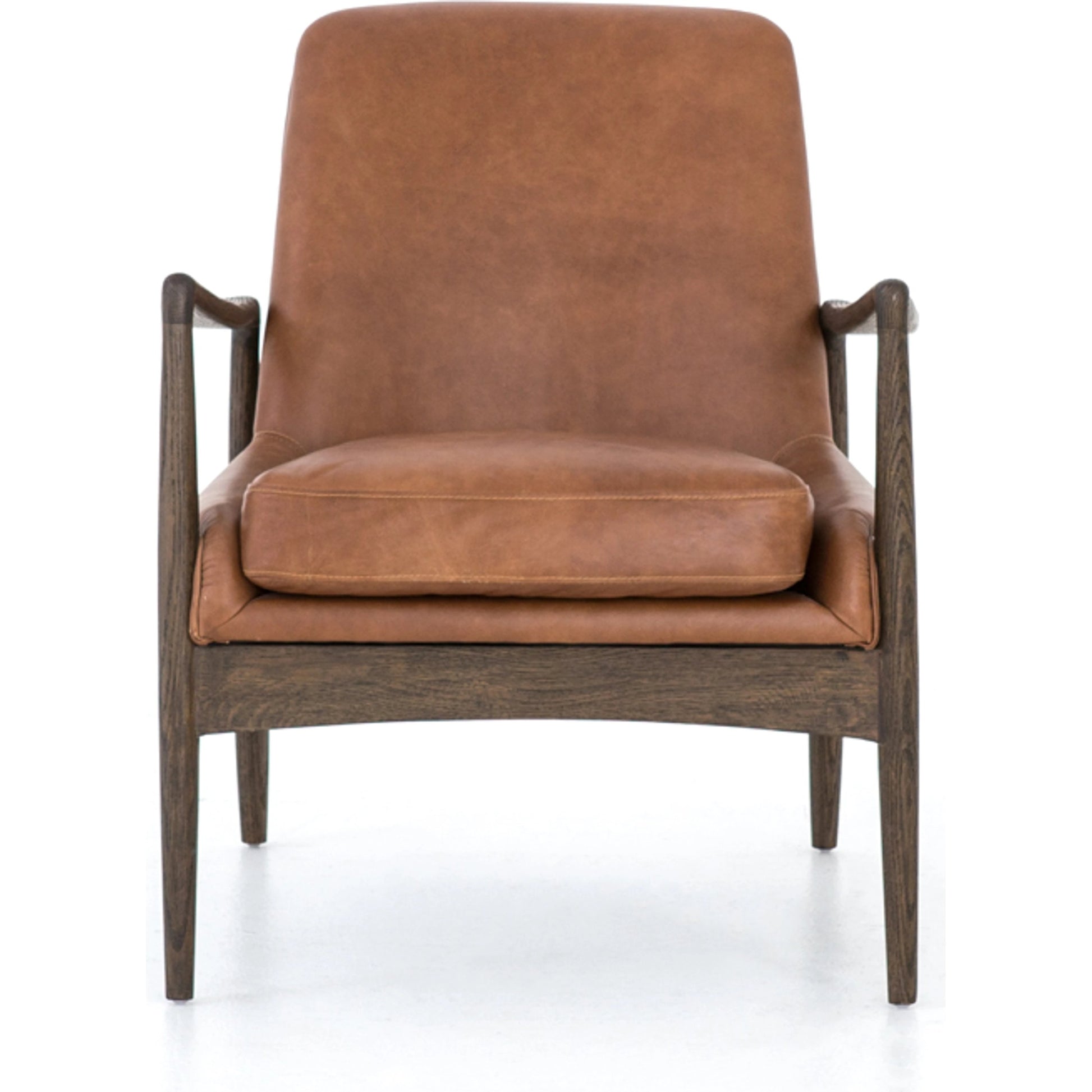 Braden Chair by Four Hands. Made from top grain leather, solid oak, 100% polyester in a modern style.