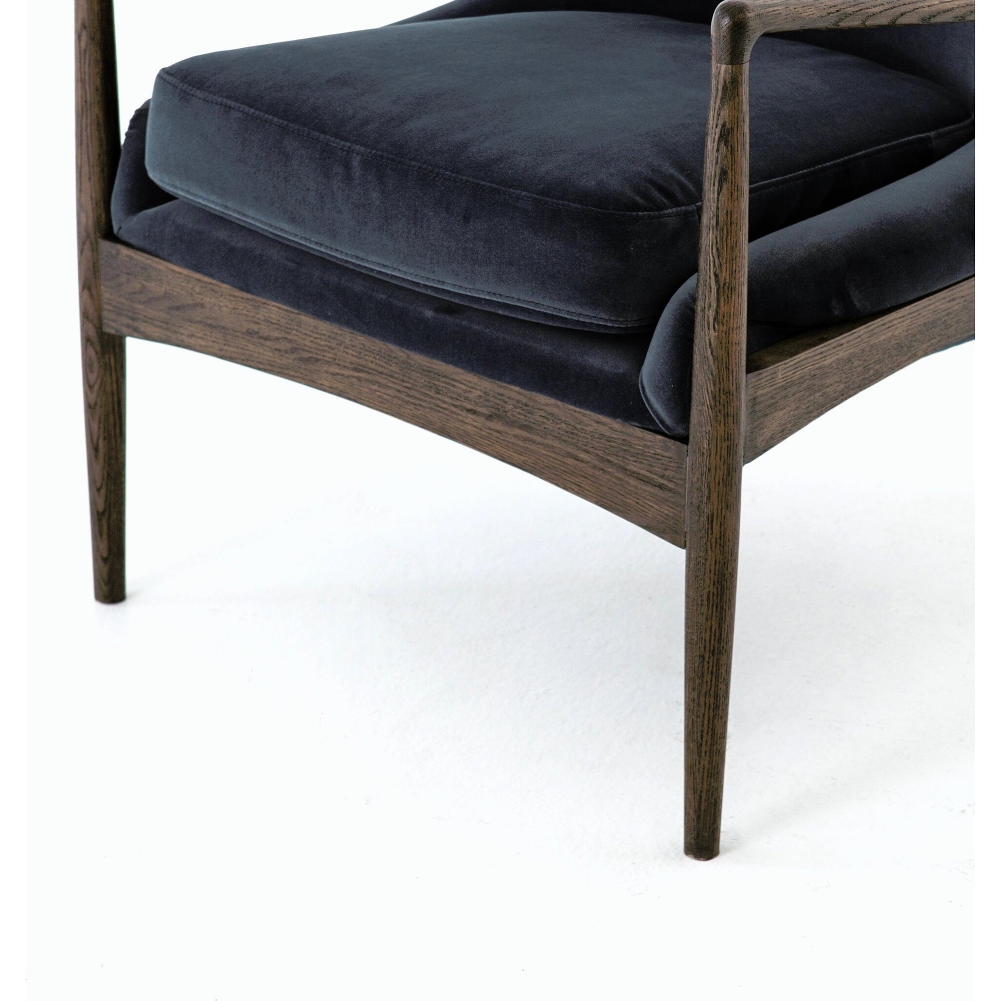 Braden Chair by Four Hands. Made from top grain leather, solid oak, 100% polyester in a modern style.