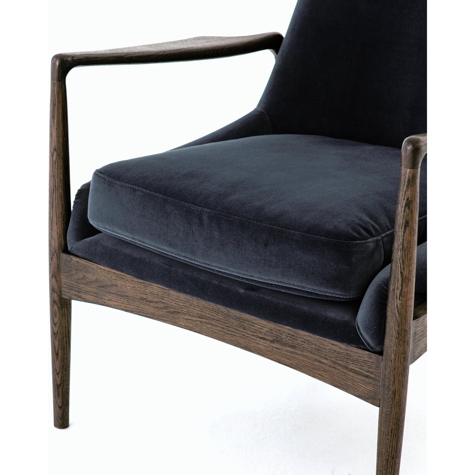 Braden Chair by Four Hands. Made from top grain leather, solid oak, 100% polyester in a modern style.