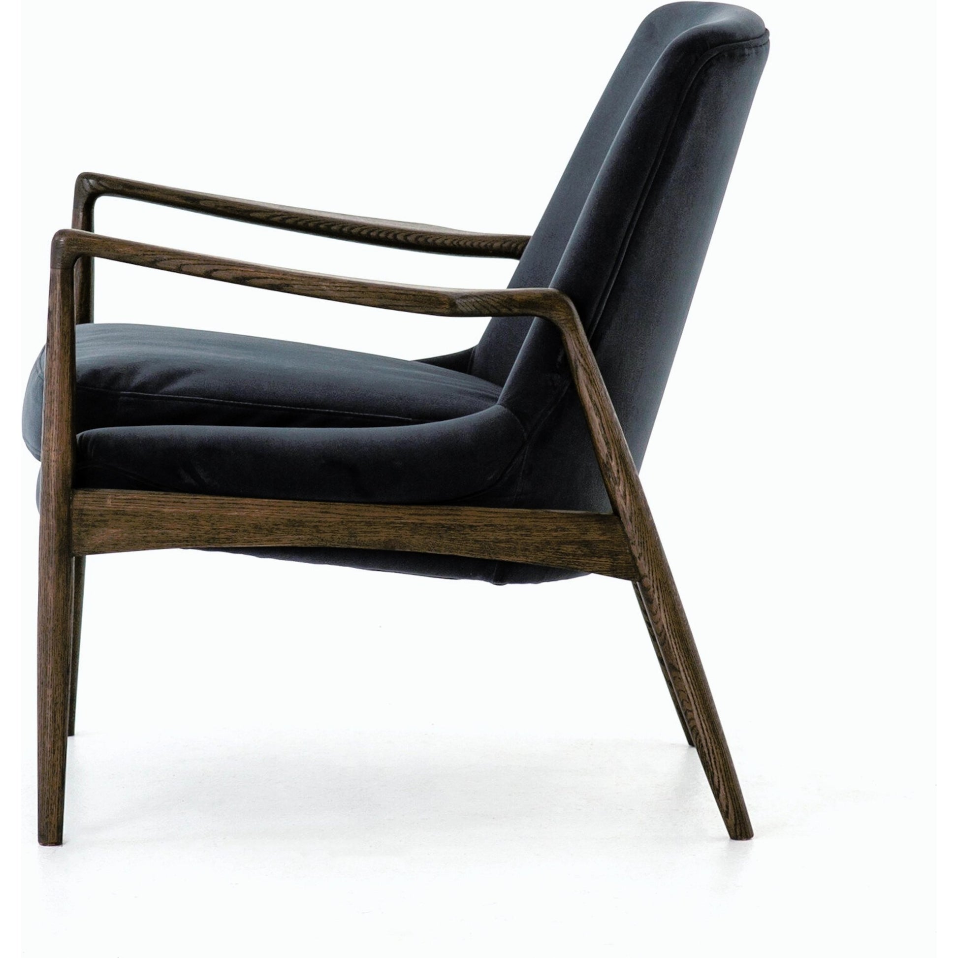 Braden Chair by Four Hands. Made from top grain leather, solid oak, 100% polyester in a modern style.