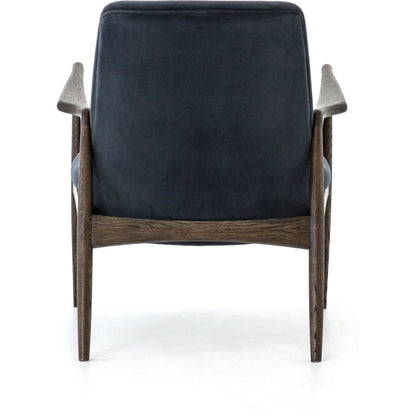 Braden Chair by Four Hands. Made from top grain leather, solid oak, 100% polyester in a modern style.