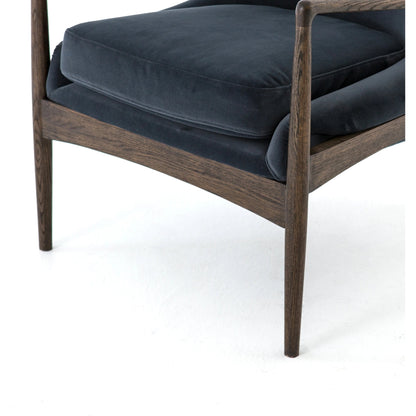 Braden Chair by Four Hands. Made from top grain leather, solid oak, 100% polyester in a modern style.
