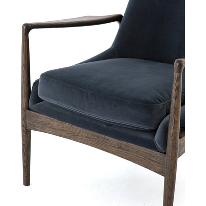 Braden Chair by Four Hands. Made from top grain leather, solid oak, 100% polyester in a modern style.