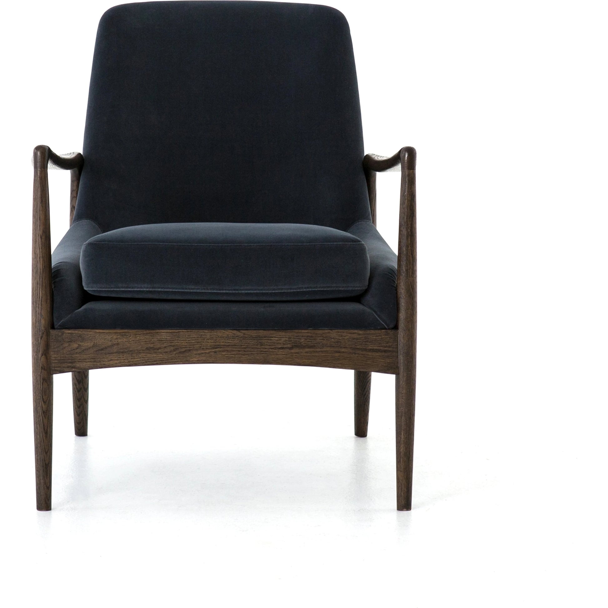 Braden Chair by Four Hands. Made from top grain leather, solid oak, 100% polyester in a modern style.