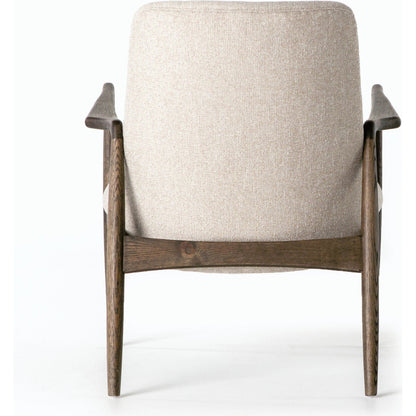 Braden Chair by Four Hands. Made from top grain leather, solid oak, 100% polyester in a modern style.