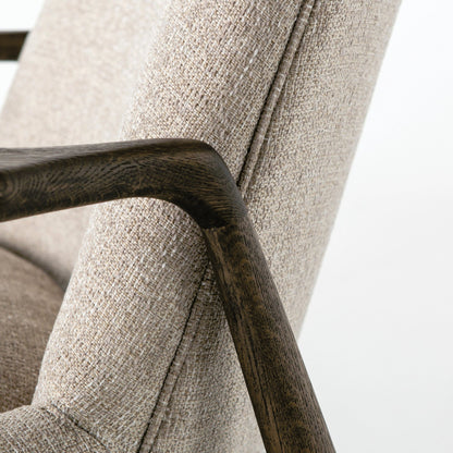 Braden Chair by Four Hands. Made from top grain leather, solid oak, 100% polyester in a modern style.