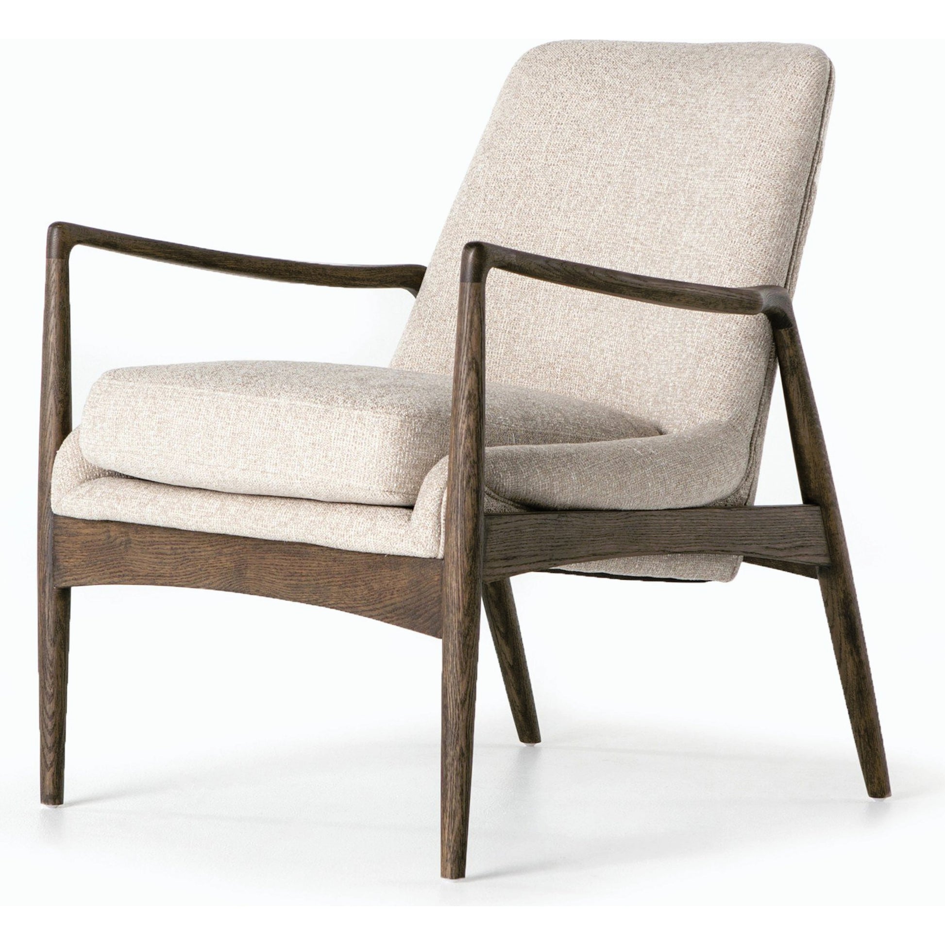 Braden Chair by Four Hands. Made from top grain leather, solid oak, 100% polyester in a modern style.