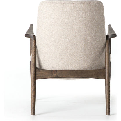 Braden Chair by Four Hands. Made from top grain leather, solid oak, 100% polyester in a modern style.