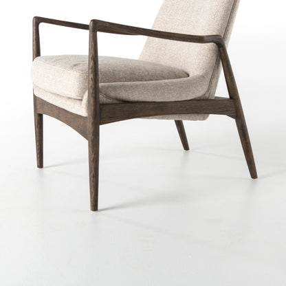 Braden Chair by Four Hands. Made from top grain leather, solid oak, 100% polyester in a modern style.