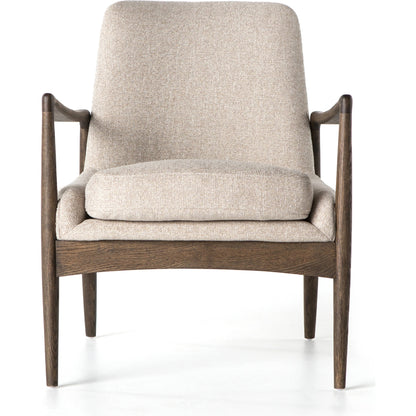 Braden Chair by Four Hands. Made from top grain leather, solid oak, 100% polyester in a modern style.
