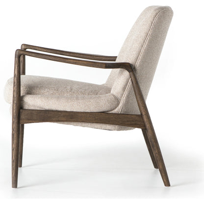 Braden Chair by Four Hands. Made from top grain leather, solid oak, 100% polyester in a modern style.
