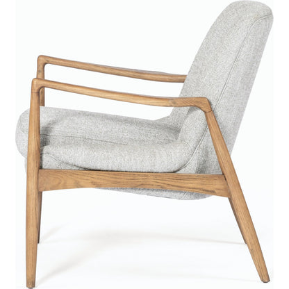 Braden Chair by Four Hands. Made from top grain leather, solid oak, 100% polyester in a modern style.