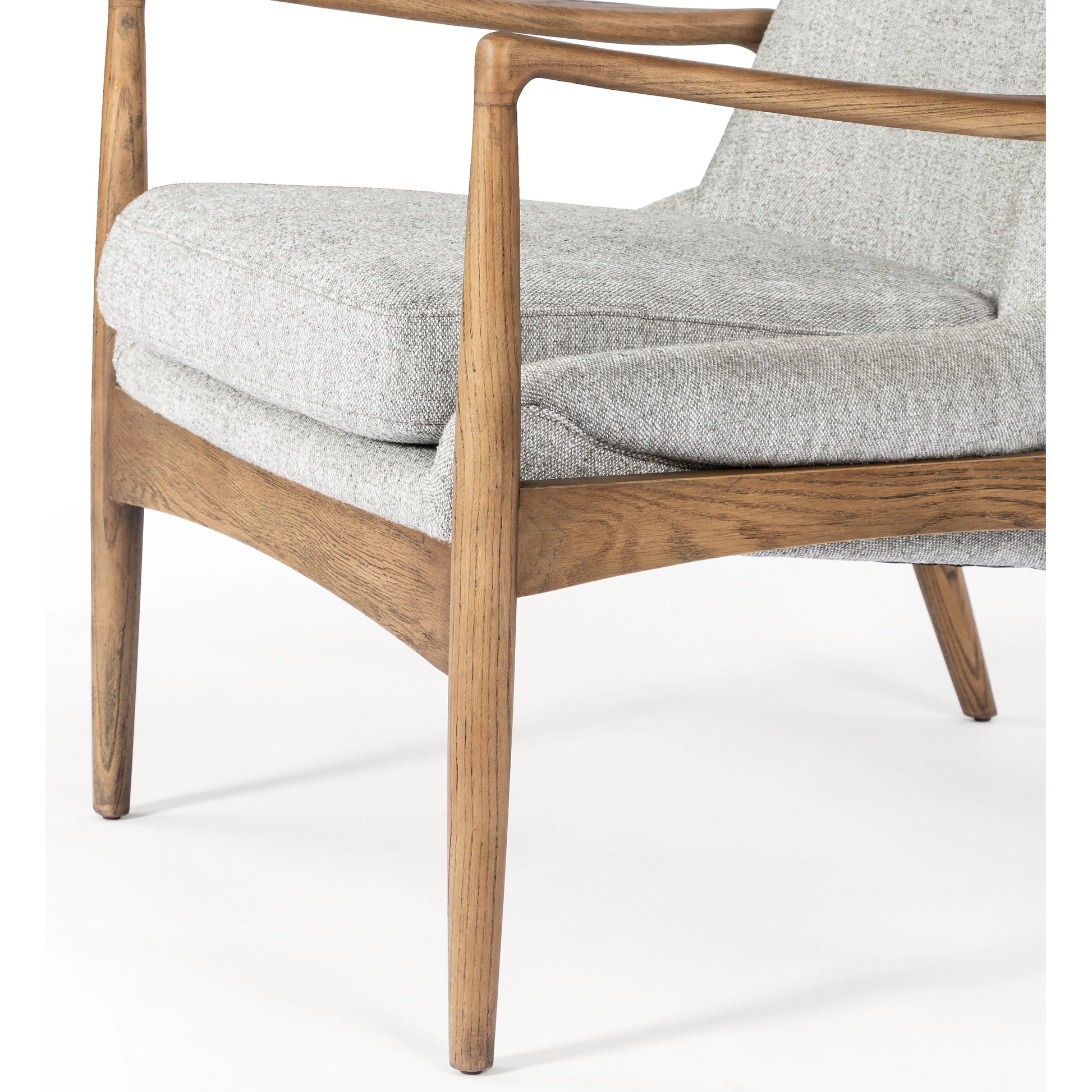 Braden Chair by Four Hands. Made from top grain leather, solid oak, 100% polyester in a modern style.