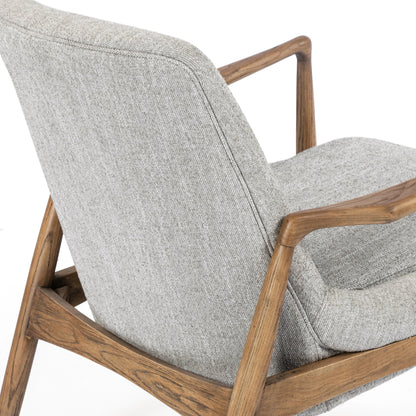 Braden Chair by Four Hands. Made from top grain leather, solid oak, 100% polyester in a modern style.