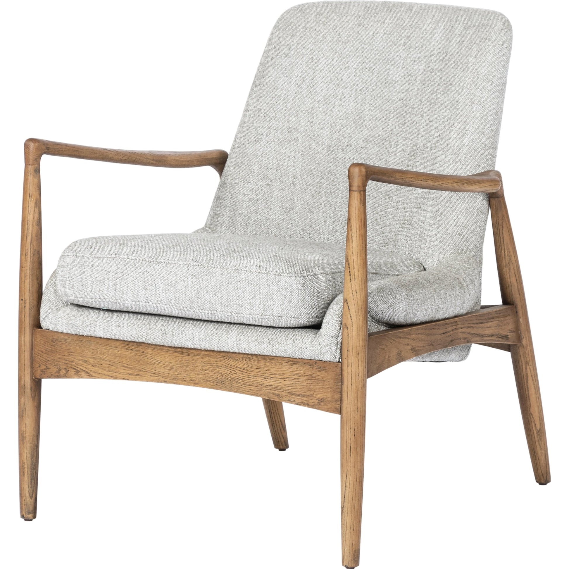 Braden Chair by Four Hands. Made from top grain leather, solid oak, 100% polyester in a modern style.